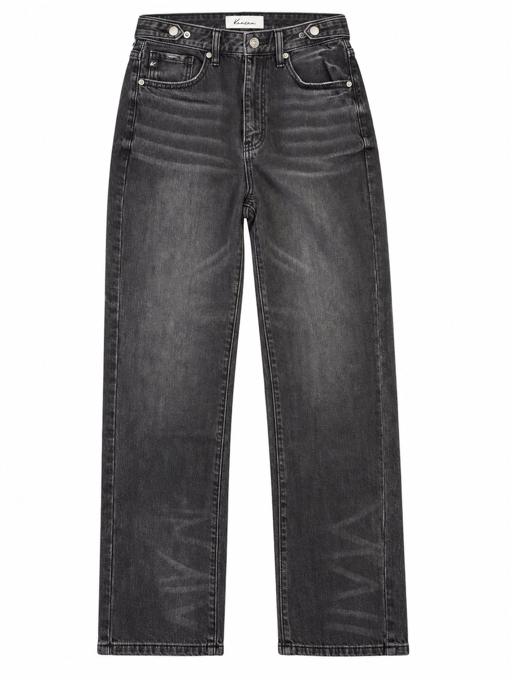 Kancan Black High Rise Straight Leg Jeans Size 7/27 100% Cotton